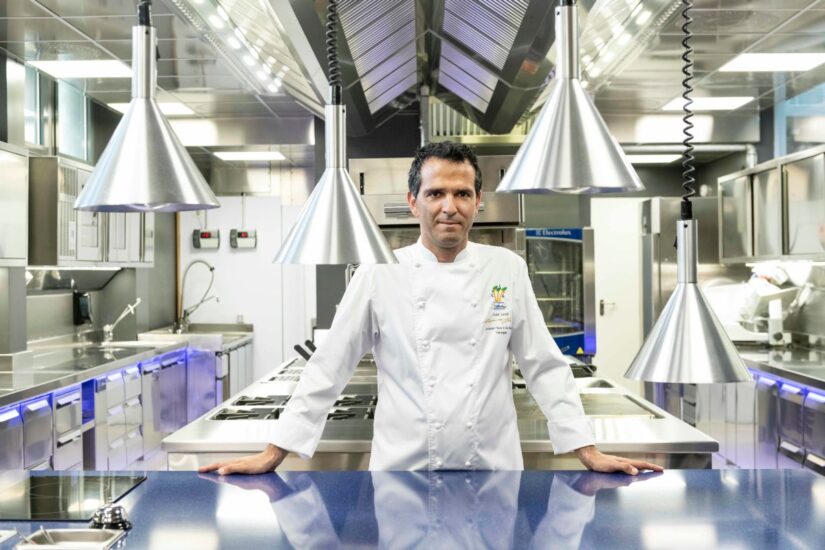 Lo chef Luca Landi del Lunasia, 1 stella Michelin, a Viareggio