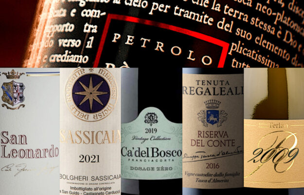 AIS, BIBENDA, CA' DEL BOSCO, CORRIERE DELLA SERA, DOCTOR WINE, ESPRESSO, GAMBERO ROSSO, GUIDE, INCROCIO, PETROLO, SAN LEONARDO, SLOW WINE, TASCA D'ALMERITA, TENUTA SAN GUIDO, TERLANO, TOURING CLUB ITALIANO VINI BUONI D'ITALIA, VERONELLI, vino, Italia