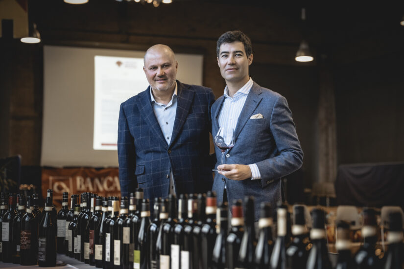 Stefano Chiarlo, presidente Associazione Produttori del Nizza, ed il Master of Wine Gabriele Gorelli