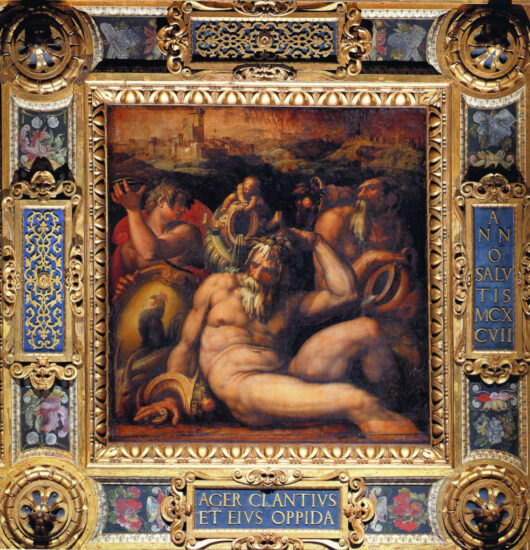 Il Gallo Nero raffigurato da Giorgio Vasari nel Salone dei Cinquecento a Palazzo Vecchio a Firenze