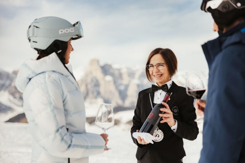 I “Sommelier in pista” di Ais con i grandi vini dell’Alto Adige in Alta Badia (ph: Alex Miling)
