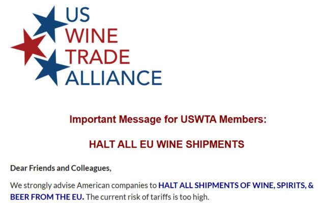 DAZI, SPEDIZIONE, UE, US WINE TRADE ALLIANCE, USA, vino, Archivio