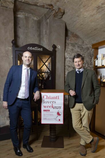 Il presidente del Consorzio Chianti Giovanni Busi e il direttore Saverio Galli Torrini (ph: Niccolò Cambi)