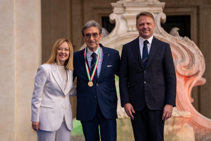 Riccardo Cotarella premiato da Giorgia Meloni e Francesco Lollobrigida