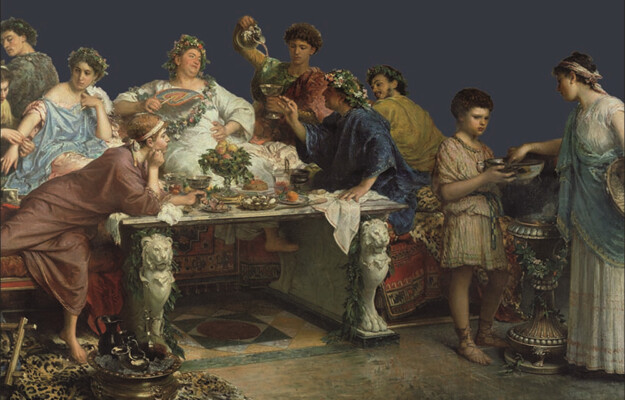 ANTICA ROMA, BIBLIOTECA ENOGASTRONOMICA, Cleopatra, lussuria, trimalcione, Non Solo Vino