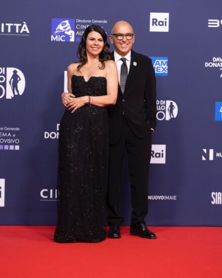 Geppi Cucciari e Ferzan Özpetek (credit: Facebook/Premi David di Donatello)