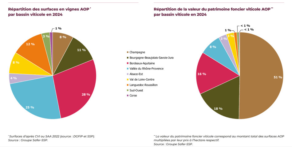 Francia, giù il valore dei vigneti. I dati Safer