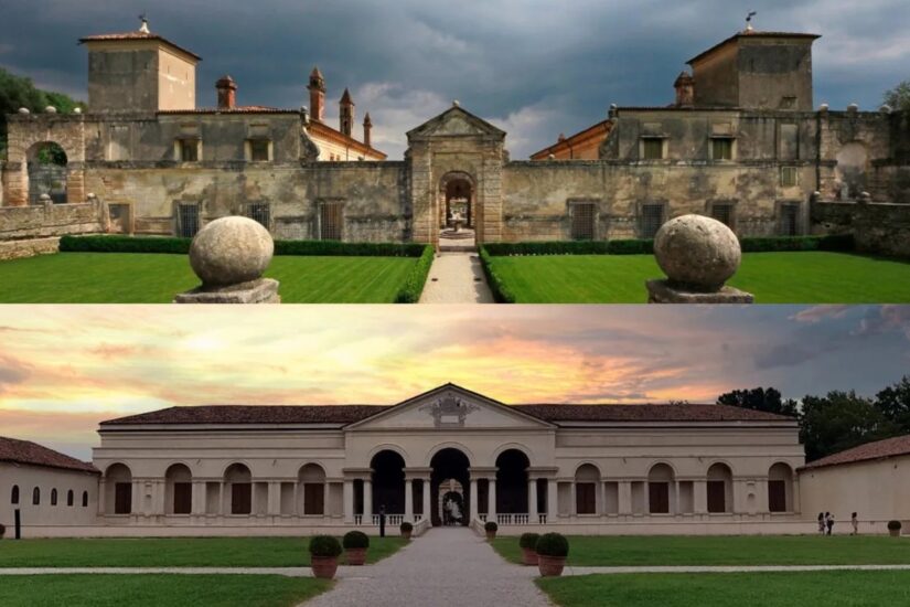 Villa Della Torre (in alto) e Palazzo Te