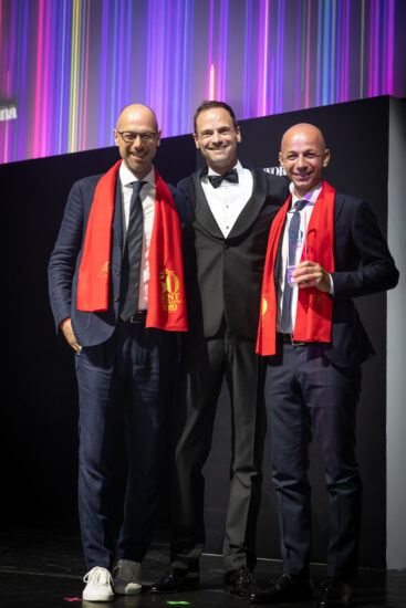 The winner of the Miele One To Watch Award is Lido 84, Gardone Riviera, Italy, the award is presented by Dr. Axel Kniehl, Miele
