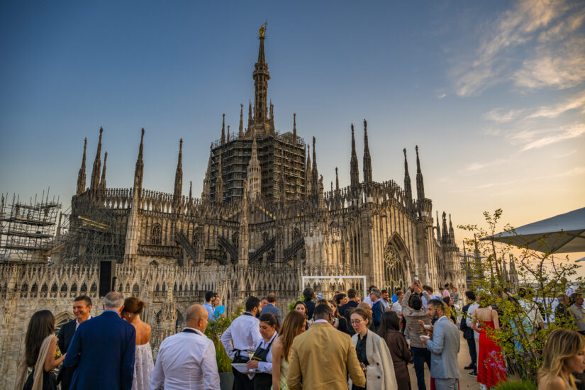  Il party con vista Duomo by Franciacorta per la “Milano Fashion Week”