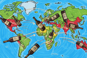 Il 14% delle esportazioni di vino è “riesportazione” da altri Paesi diversi da quello di origine Il 14% delle esportazioni di vino è “riesportazione” da altri Paesi diversi da quello di origine