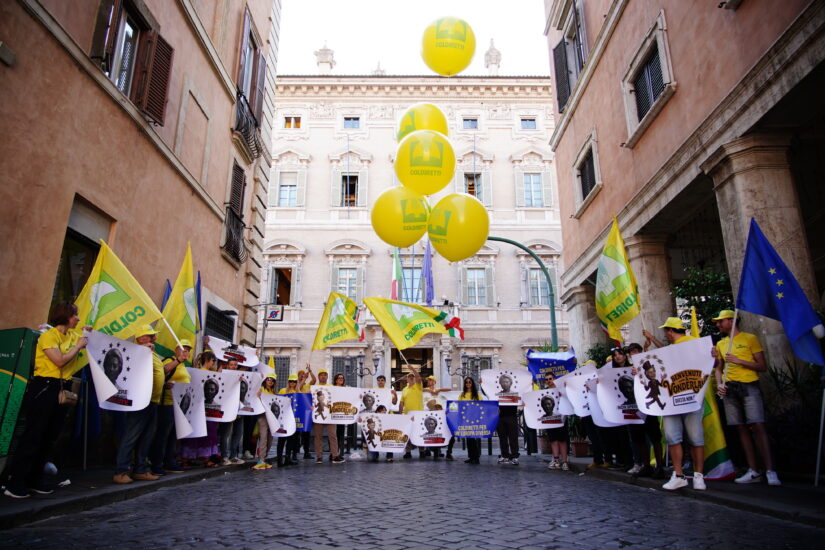 La protesta Coldiretti contro Von der Leyen, a Bruxelles e Roma