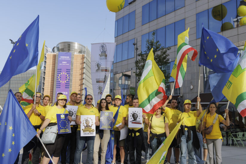 La protesta Coldiretti contro Von der Leyen, a Bruxelles e Roma