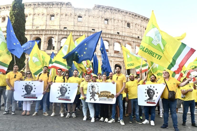 La protesta Coldiretti contro Von der Leyen, a Bruxelles e Roma