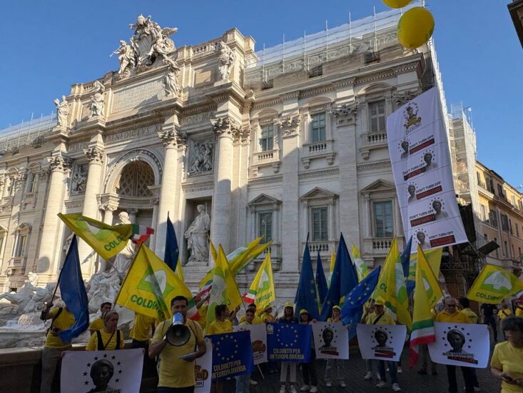 La protesta Coldiretti contro Von der Leyen, a Bruxelles e Roma
