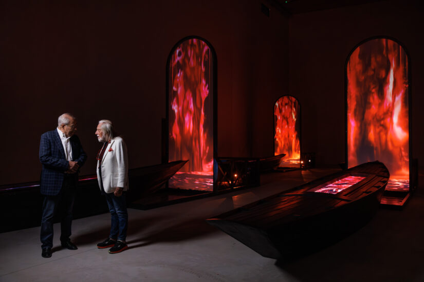 Sandro Boscaini e Fabrizio Plessi, nell’Hub Montenapoleone21