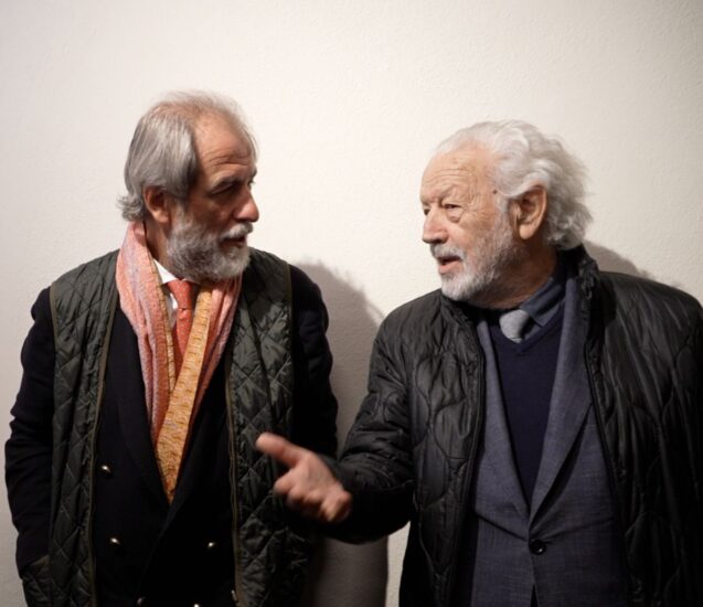 Bruno Corà con Alessandro Regoli, direttore WineNews 