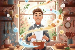 Metti un sacerdote che aiuta a “guarire le anime” ai fornelli e con le pentole con la “Cook Therapy”