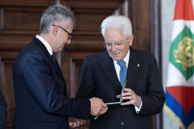Il Presidente Mattarella e Piero Mastroberardino (foto di Francesco Ammendola - Ufficio Stampa Presidenza della Repubblica)