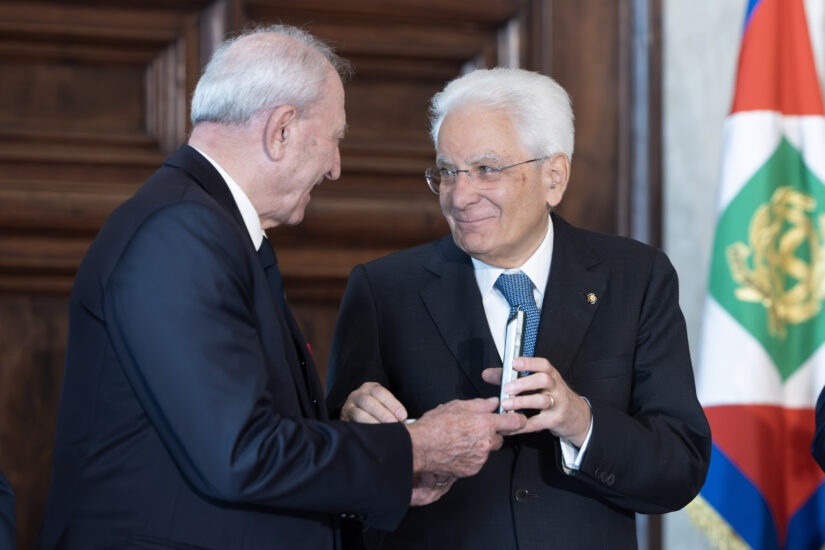 Il Presidente Mattarella e Vittorio Moretti (foto di Francesco Ammendola - Ufficio Stampa Presidenza della Repubblica)