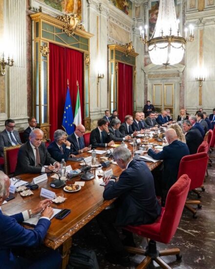 L’incontro con il Commissario Šefčovič (ph: Facebook/Francesco Lollobrigida)