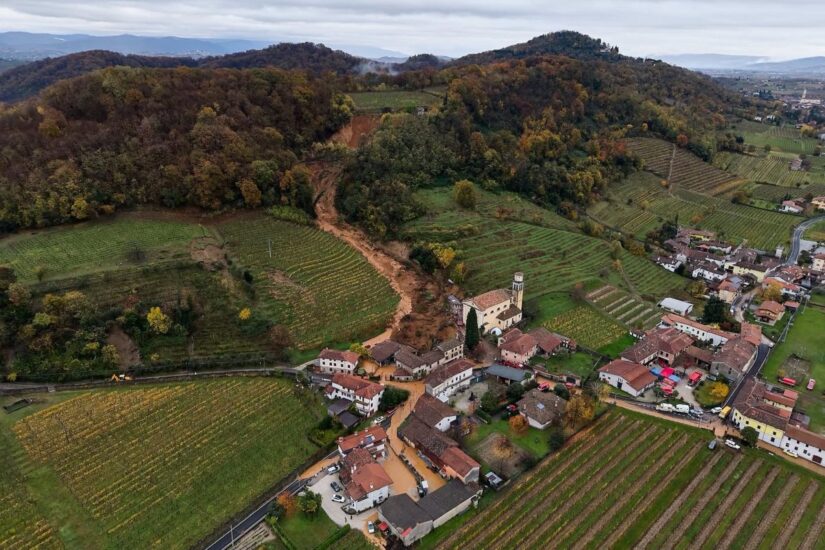 La frana a Brazzano di Cormòns 