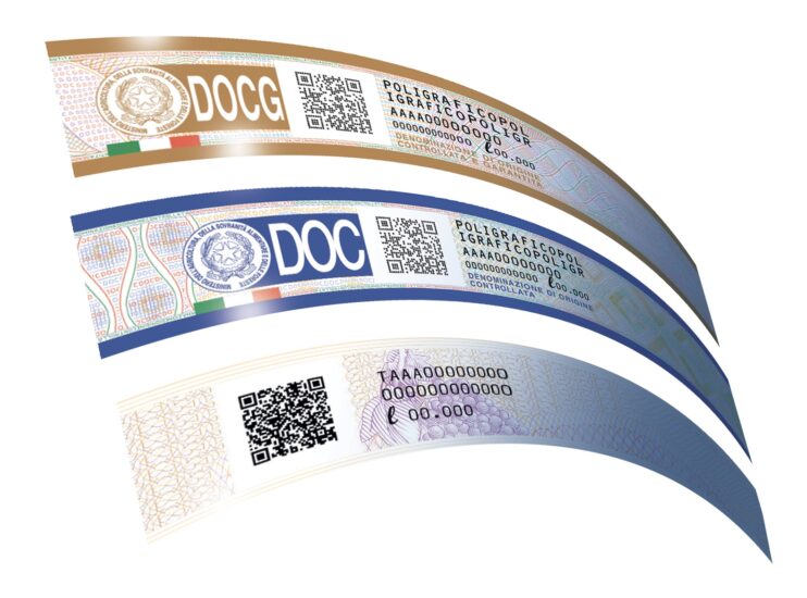 Debutto delle fascette di Stato con il tricolore per i vini Docg e Doc