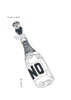 Il legame di Giorgio Forattini con il vino, dalla prima vignetta sul referendum del divorzio