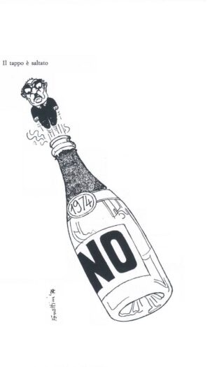 Il legame di Giorgio Forattini con il vino, dalla prima vignetta sul referendum del divorzio