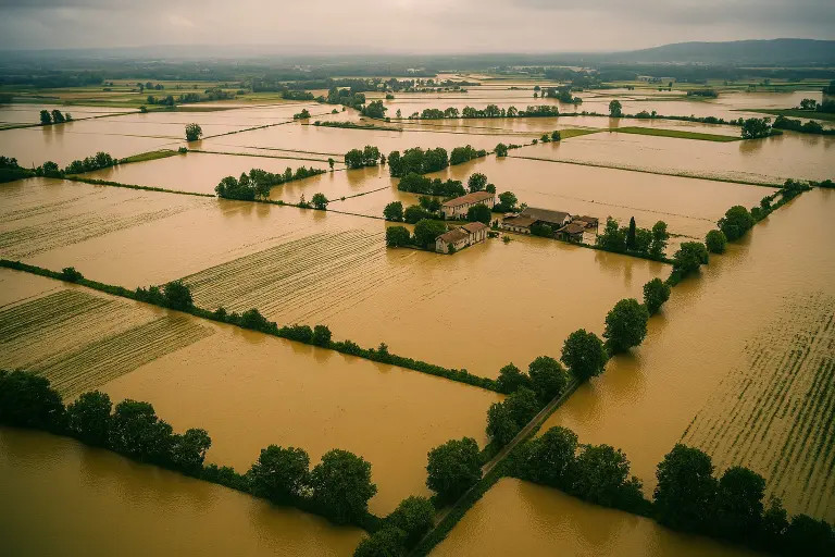 Le campagne di Gorizia allagate (credit: Alessio Grosso)