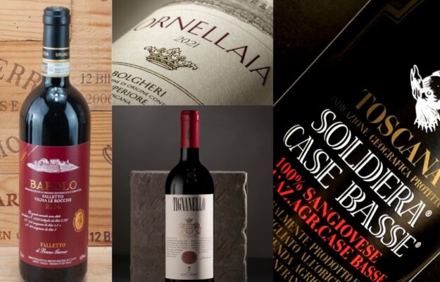 100% SANGIOVESE, BAROLO, BRUNO GIACOSA, COLLEZIONISMO, FINE WINES, GRUPPO FRESCOBALDI, INVESTIMENTI, LIV-EX, LIV-EX 100, LIV-EX 1000, MARCHESI ANTINORI, MERCATO, ORNELLAIA, SOLDERA CASE BASSE, TIGNANELLO, Mondo