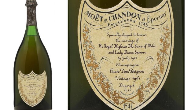 Quel Dom Pérignon 1961 del matrimonio di Carlo e Diana: la rara magnum all’asta l’11 dicembre