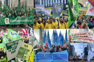 Gli agricoltori d&rsquo;Italia e d&rsquo;Europa a Bruxelles, per manifestare contro la Commissione Ue