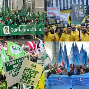 Gli agricoltori d&rsquo;Italia e d&rsquo;Europa a Bruxelles, per manifestare contro la Commissione Ue