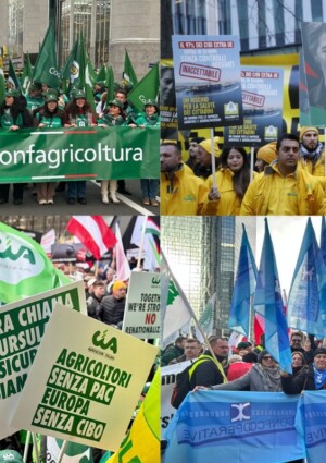 Gli agricoltori d&rsquo;Italia e d&rsquo;Europa a Bruxelles, per manifestare contro la Commissione Ue