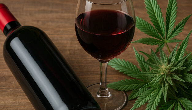 Cannabis e vino: uno studio rivela che chi fuma tende anche a bere di più