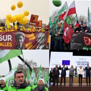 L&rsquo;agricoltura d&rsquo;Europa ancora in protesta contro l&rsquo;accordo Ue-Mercosur, a Strasburgo