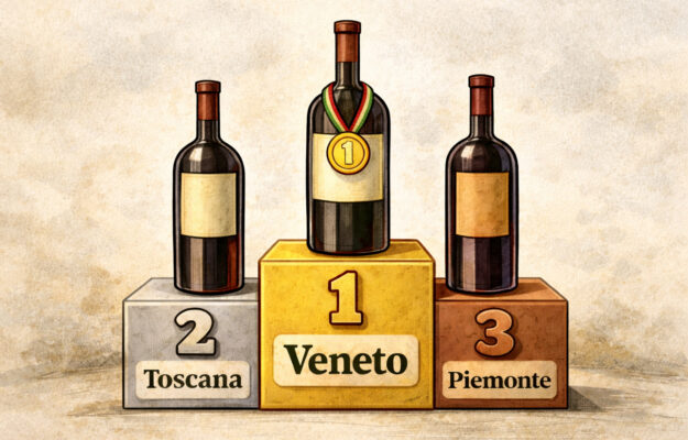 Export Italian wine in 2025: Veneto, Tuscany and Piedmont on the podium, but in slight drop on 2024
