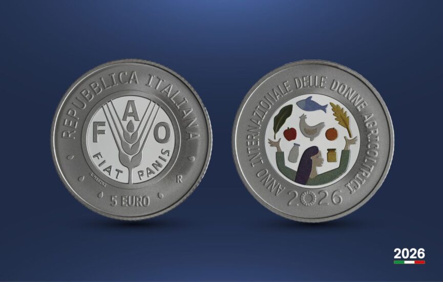 La moneta sul ruolo delle donne in agricoltura (ph: ipzs.it)