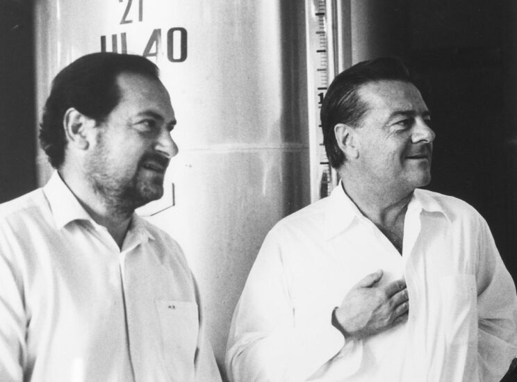 Michel Rolland con Lodovico Antinori