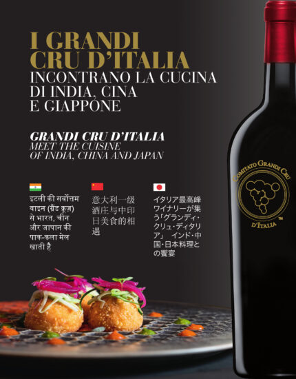 Il vino italiano alla conquista delle cucine asiatiche, con i Grandi Cru d’Italia