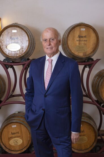 Giancarlo Aneri, alla guida della Cantina Aneri, icona di Amarone e Prosecco