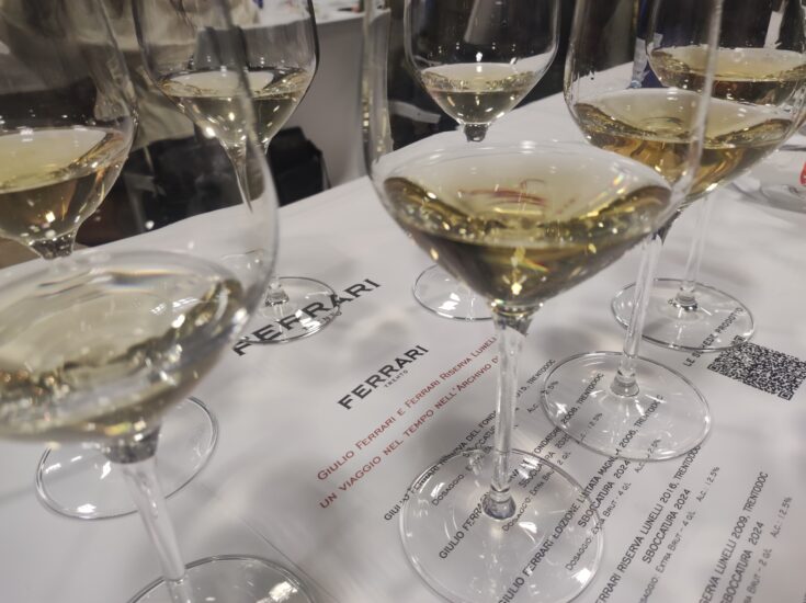 Vinitaly 2026 - Masterclass Riserve Ferrari, bicchieri in assaggio