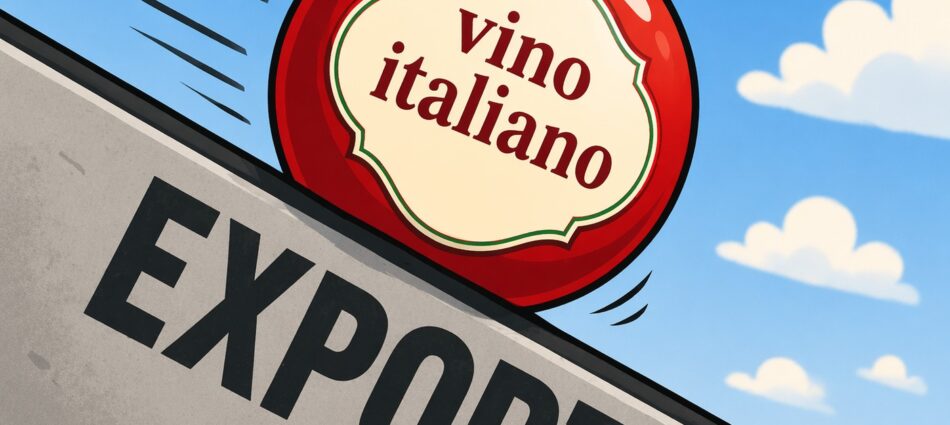 A gennaio 2026 l&rsquo;export di vino italiano va &ldquo;in rosso&rdquo;: -18,7% in valore a 470 milioni di euro