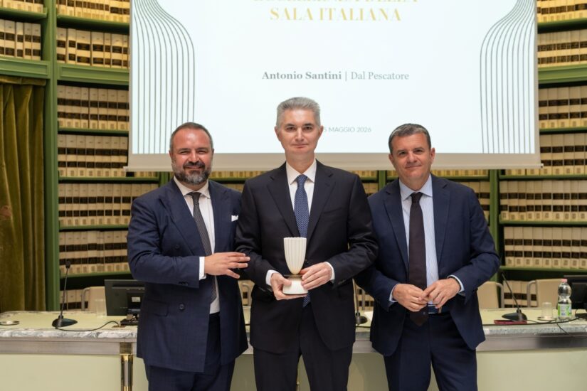 La premiazione di Antonio Santini (trofeo ritirato da Alberto Santini), Dal Pescatore