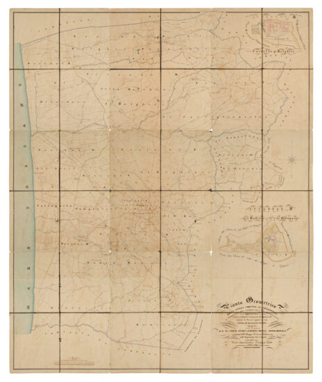 La mappa di Bolgheri del 1837 (prima del Viale dei Cipressi)