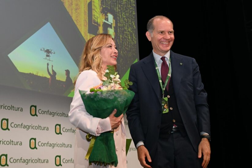 La premier Giorgia Meloni a Confagricoltura