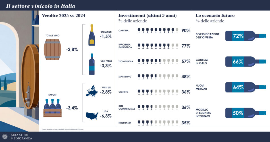 Vino italiano tra presente e futuro: il Rapporto Mediobanca 2026