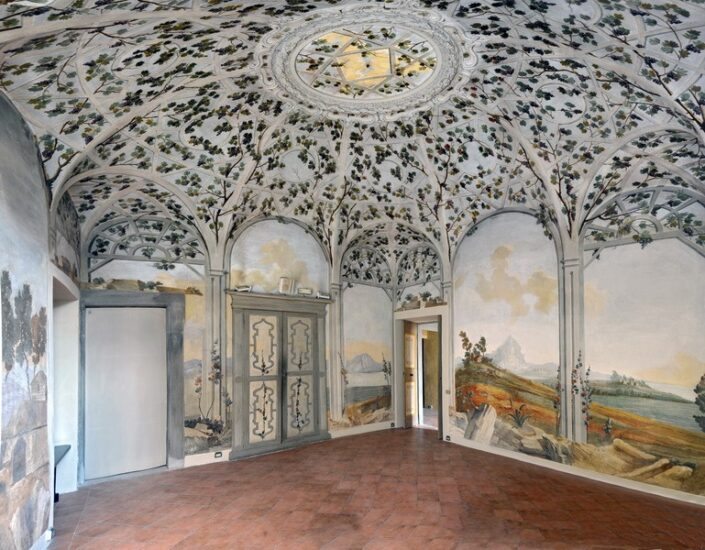 La “Sala dell’Uva” della Villa dei Tasso a Bergamo, la famiglia di Torquato Tasso (ph: Facebook/Villa dei Tasso)