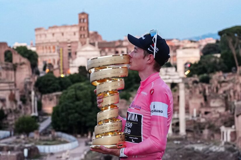 La cucina italiana “in Maglia Rosa” e il Pinot Grigio sul podio del “Giro d’Italia” (Photo by Massimo Paolone/Lapresse/Rcs)